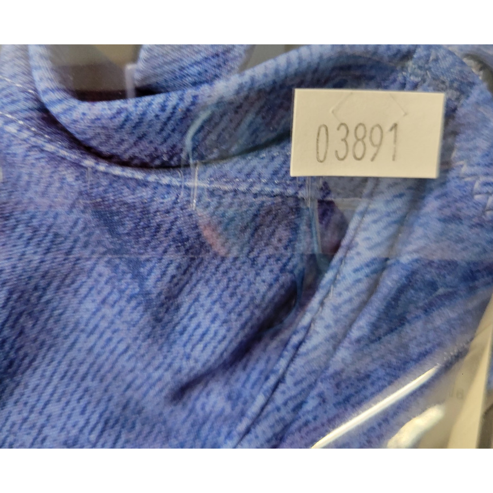 Aerie Underwire Bikini Top Womens 34D Blue Denim Print Unlined New - Picture 14 of 14